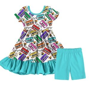 BRAND NEW WITH TAGS Inclusive Pride Bamboo Twirl Dress with Biker Shorts